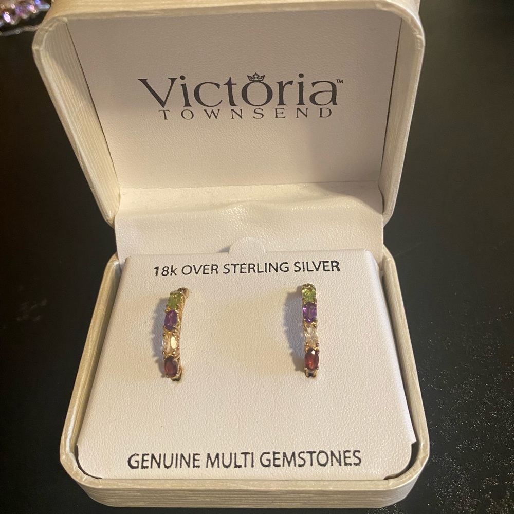 Real gemstone earrings